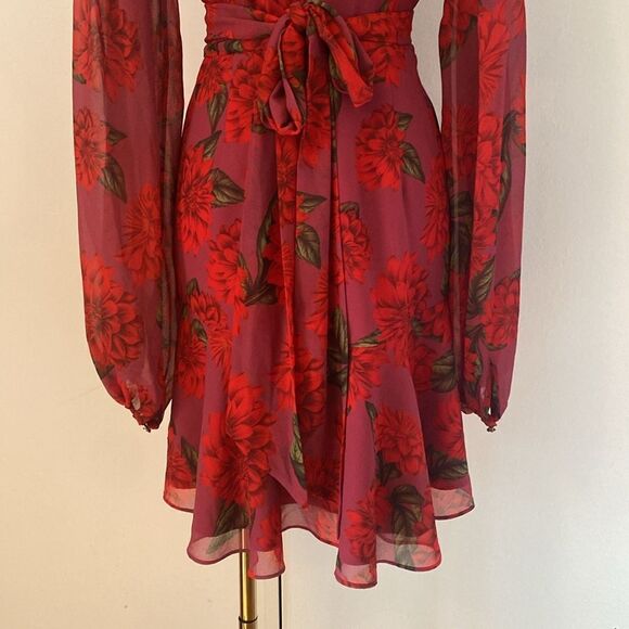 Keepsake the Label Dhalia-Red Find You Mini Dress Size Small - Picture 10 of 16